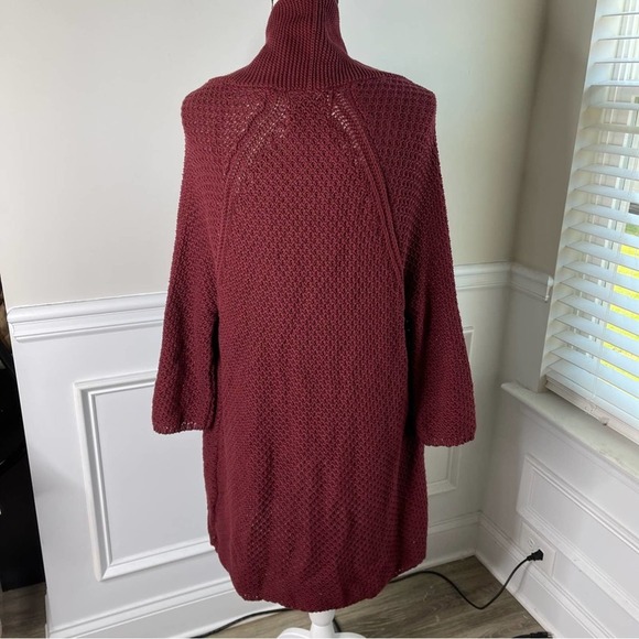 Lucky Brand burgundy knit sweater cardigan size large‎ - Picture 6 of 6